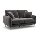 Zara 2 Seater Sofa in Canna Dark Grey Fabric
