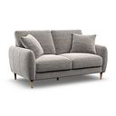 Zara 2 Seater Sofa in Canna Grey Fabric