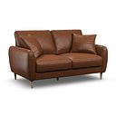 Zara 2 Seater Sofa in Chestnut Brown Leather