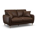 Zara 2 Seater Sofa in Dark Brown Leather