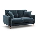 Zara 2 Seater Sofa in Steel Blue Fabric