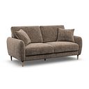 Zara 3 Seater Sofa in Arlan Smokestone Fabric