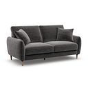 Zara 3 Seater Sofa in Canna Dark Grey Fabric