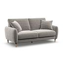 Zara 3 Seater Sofa in Canna Grey Fabric