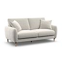 Zara 3 Seater Sofa in Canna Light Grey Fabric