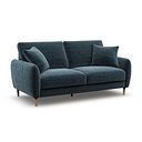 Zara 3 Seater Sofa in Steel Blue Fabric
