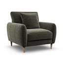 Zara Armchair in Canna Dark Green Fabric
