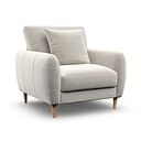 Zara Armchair in Canna Light Grey Fabric