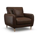 Zara Armchair in Dark Brown Leather