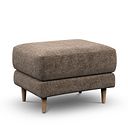 Zara Footstool in Arlan Smokestone Fabric