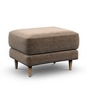 Zara Footstool in Canna Cocoa Fabric