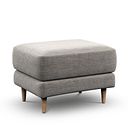 Zara Footstool in Canna Grey Fabric