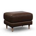 Zara Footstool in Dark Brown Leather