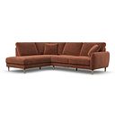 Zara Left Hand Corner Chaise Sofa in Arlan Copperwood Fabric