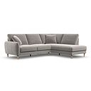 Zara Left Hand Corner Chaise Sofa in Canna Grey Fabric
