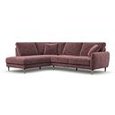 Zara Right Hand Corner Chaise Sofa in Arlan Rosewood Fabric