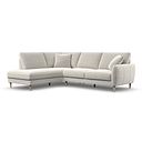 Zara Right Hand Corner Chaise Sofa in Canna Light Grey Fabric