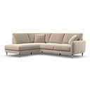 Zara Right Hand Corner Chaise Sofa in Canna Sand Fabric