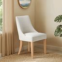 Zola Chair in Conway Stone Fabric with Oak leg