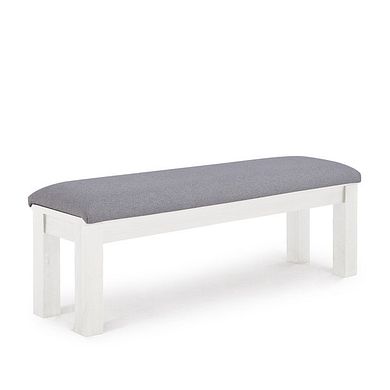 150cm Bench Pad - Hampton Silver Fabric
