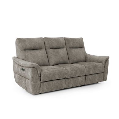 Aldo 3 Seater Recliner Sofa in Marble Mink Fabric