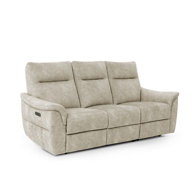 Aldo 3 Seater Recliner Sofa in Marble Cream Fabric