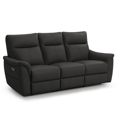 Aldo 3 Seater Recliner Sofa in Storm Leather