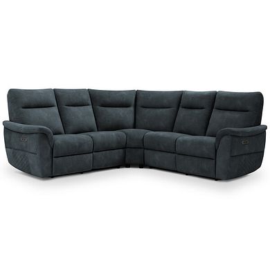 Aldo Large Corner Power Recliner Sofa in Dexter Shadow Fabric