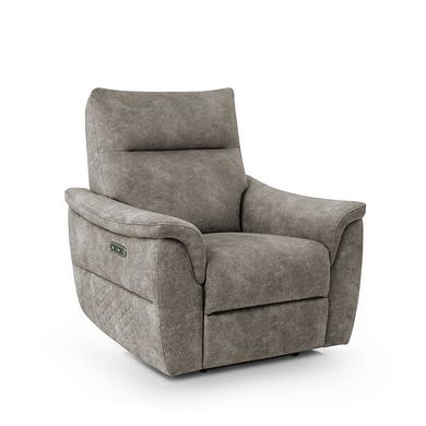 Aldo Recliner Armchair in Marble Mink Fabric