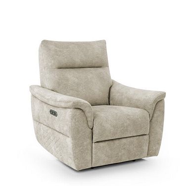 Aldo Recliner Armchair in Marble Cream Fabric