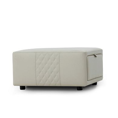 Aldo Storage Footstool in Bone China Leather