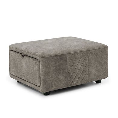 Aldo Storage Footstool in Marble Mink Fabric