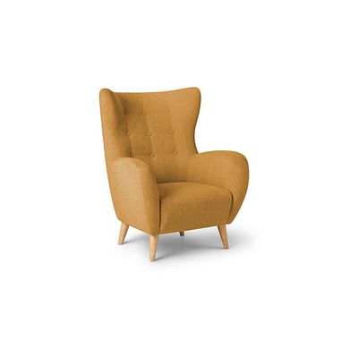 Alexander Accent Chair in Linen Mustard Fabric
