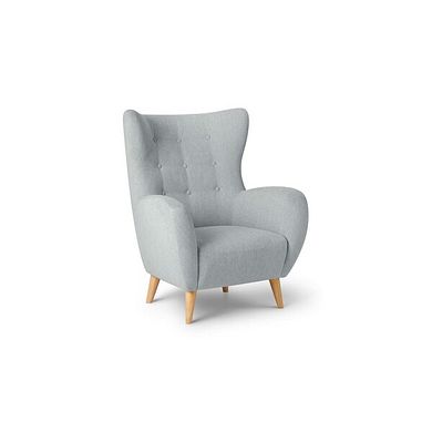Alexander Accent Chair in Linen Nickel Fabric