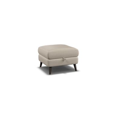 Amalfi Storage Footstool in Pebble Leather