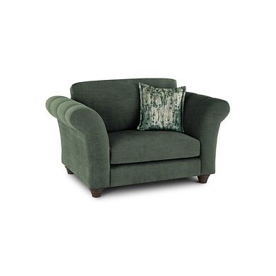 Amelie Loveseat in Polar Thyme Fabric with Grey Ash Feet