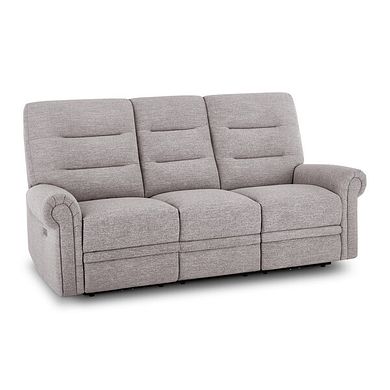 Eastbourne Recliner 3 Seater with USB in Andaz Silver Fabric