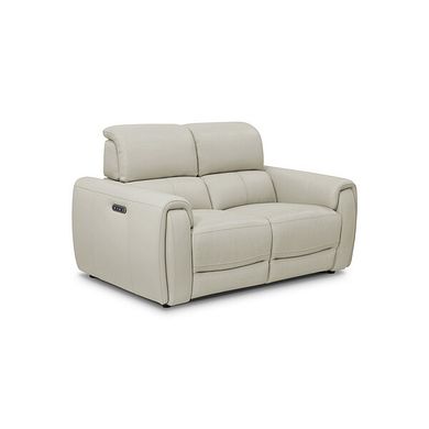 Arabella 2 Seater Power Recliner Sofa in Bone China Leather
