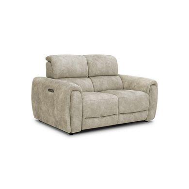 Arabella 2 Seater Power Recliner Sofa in Marble Cream Fabric