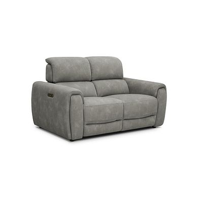 Arabella 2 Seater Power Recliner Sofa with Adjustable Power Headrest in Dexter Stone Fabric