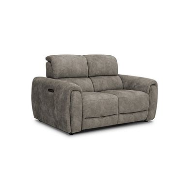 Arabella 2 Seater Power Recliner Sofa with Adjustable Power Headrest in Marble Mink Fabric