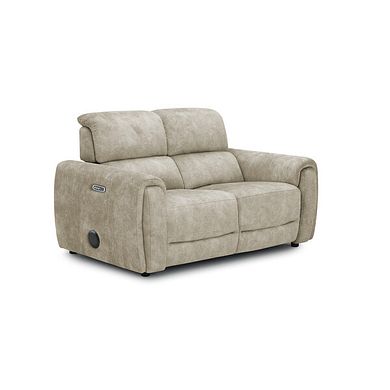 Arabella 2 Seater Power Recliner Sofa with Power Headrest and Speakers in Marble Cream Fabric