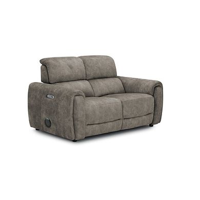 Arabella 2 Seater Power Recliner Sofa with Power Headrest and Speakers in Marble Mink Fabric