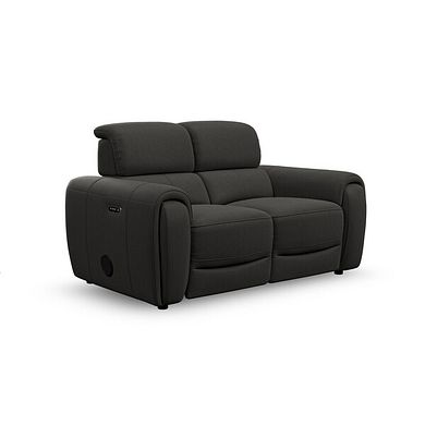 Arabella 2 Seater Power Recliner Sofa with Power Headrest and Speakers in Storm Leather