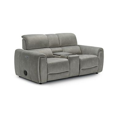 Arabella 2 Seater Recliner Console Sofa with Smart Screen in Dexter Stone Fabric