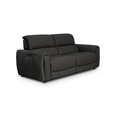 Arabella 3 Seater Power Recliner Sofa in Storm Leather