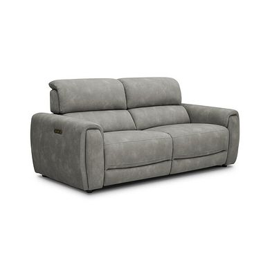 Arabella 3 Seater Power Recliner Sofa with Adjustable Power Headrest in Dexter Stone Fabric