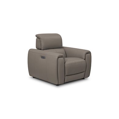 Arabella Power Recliner Armchair in Oyster Leather