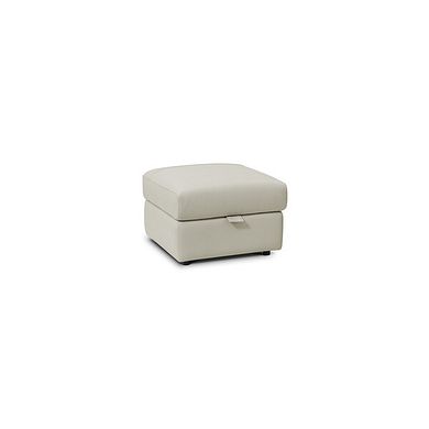 Arabella Storage Footstool in Bone China Leather
