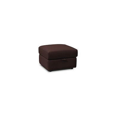 Arabella Storage Footstool in Chestnut Leather
